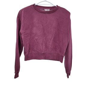 2/$20 Gap Teen Burgundy Red Crewneck Crops Sweatshirt Top Size: 10